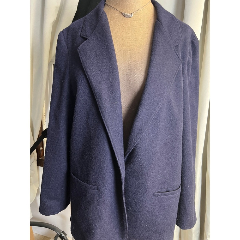 VTG pure wool navy blazer 14 USA mint conditon preppy‎ capsule classic retro - Picture 2 of 9